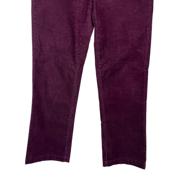 Tommy Hilfiger Dark Burgundy Maroon Wide Leg Corduroy Low Waisted Pants Size 8 - Picture 3 of 9